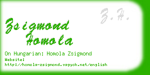 zsigmond homola business card